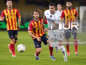 Pietro Pellegri of Empoli FC is in action during the Serie A match between US Lecce and Empoli in Lecce, Italy, on November 8, 2024. (