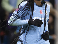 Khadija Shaw #21 of Manchester City W.F.C. celebrates her goal during the Barclays FA Women's Super League match between Manchester City and...