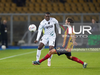 Emmanuel Gyasi of Empoli FC is in action during the Serie A match between US Lecce and Empoli in Lecce, Italy, on November 8, 2024. (