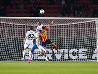 Nikola Krstovic of US Lecce is in action during the Serie A match between US Lecce and Empoli in Lecce, Italy, on November 8, 2024. (