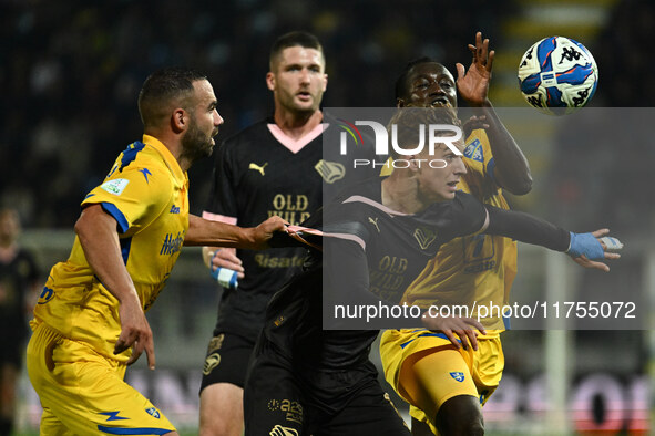 Aljosa Vasic of Palermo F.C. is in action during the 13th day of the Serie BKT Championship between Frosinone Calcio and Palermo F.C. at the...