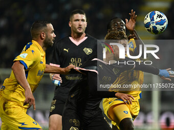 Aljosa Vasic of Palermo F.C. is in action during the 13th day of the Serie BKT Championship between Frosinone Calcio and Palermo F.C. at the...