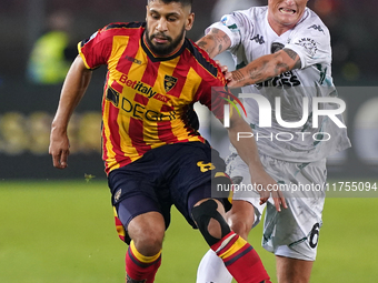 Hamza Rafia of US Lecce is in action during the Serie A match between US Lecce and Empoli in Lecce, Italy, on November 8, 2024. (