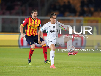 Lorenzo Colombo of Empoli FC is in action during the Serie A match between US Lecce and Empoli in Lecce, Italy, on November 8, 2024. (