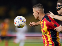 Nikola Krstovic of US Lecce is in action during the Serie A match between US Lecce and Empoli in Lecce, Italy, on November 8, 2024. (