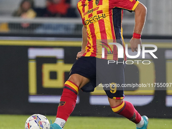 Nikola Krstovic of US Lecce is in action during the Serie A match between US Lecce and Empoli in Lecce, Italy, on November 8, 2024. (