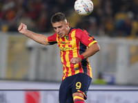 Nikola Krstovic of US Lecce is in action during the Serie A match between US Lecce and Empoli in Lecce, Italy, on November 8, 2024. (