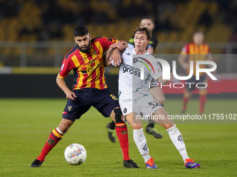 Hamza Rafia of US Lecce is in action during the Serie A match between US Lecce and Empoli in Lecce, Italy, on November 8, 2024. (