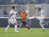 Nikola Krstovic of US Lecce is in action during the Serie A match between US Lecce and Empoli in Lecce, Italy, on November 8, 2024. (