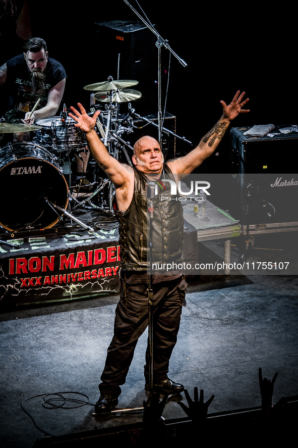 Blaze Bayley performs for the 30 Years Iron Maiden Anniversary Live in Athens, Greece, on August 11, 2024. 