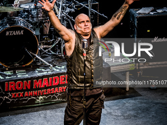 Blaze Bayley performs for the 30 Years Iron Maiden Anniversary Live in Athens, Greece, on August 11, 2024. (