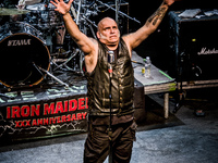 Blaze Bayley performs for the 30 Years Iron Maiden Anniversary Live in Athens, Greece, on August 11, 2024. (