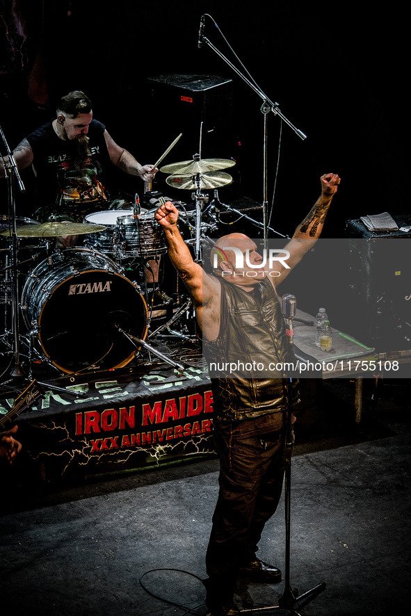 Blaze Bayley performs for the 30 Years Iron Maiden Anniversary Live in Athens, Greece, on August 11, 2024. 