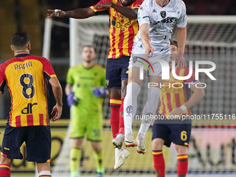 Lassana Coulibaly of US Lecce is in action during the Serie A match between US Lecce and Empoli in Lecce, Italy, on November 8, 2024. (