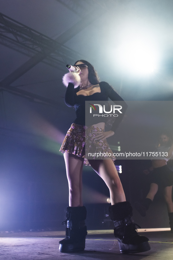 Italian Rapper Anna Aka Anna Pepe Performs In Concert At Casa Della Musica On November 08, 2024 In Naples, Italy. 