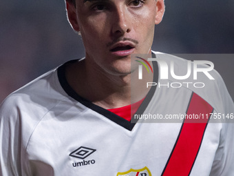 Sergio Camello of Rayo Vallecano is seen during the La Liga EA Sports 2024/25 football match between Rayo Vallecano and UD Las Palmas at Est...