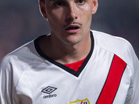 Sergio Camello of Rayo Vallecano is seen during the La Liga EA Sports 2024/25 football match between Rayo Vallecano and UD Las Palmas at Est...