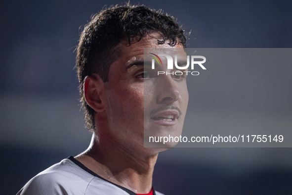 Sergio Camello of Rayo Vallecano is seen during the La Liga EA Sports 2024/25 football match between Rayo Vallecano and UD Las Palmas at Est...