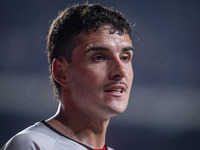 Sergio Camello of Rayo Vallecano is seen during the La Liga EA Sports 2024/25 football match between Rayo Vallecano and UD Las Palmas at Est...