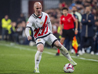 Isi Palazon of Rayo Vallecano is in action with the ball during the La Liga EA Sports 2024/25 football match between Rayo Vallecano and UD L...