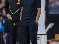 Inigo Perez, head coach of Rayo Vallecano, is seen during the La Liga EA Sports 2024/25 football match between Rayo Vallecano and UD Las Pal...