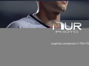 Pedro Diaz of Rayo Vallecano is seen during the La Liga EA Sports 2024/25 football match between Rayo Vallecano and UD Las Palmas at Estadio...