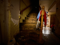 Encarna Jimenez is a victim of the flood in Benetusser, Spain, on november 08, 2024. (