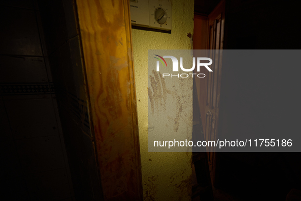 Encarna Jimenez is a victim of the flood in Benetusser, Spain, on november 08, 2024. 