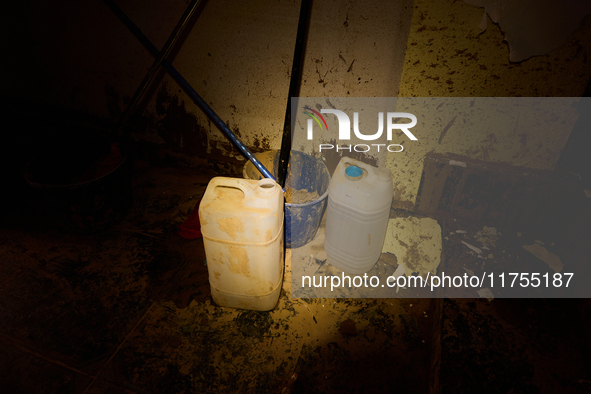 Encarna Jimenez is a victim of the flood in Benetusser, Spain, on november 08, 2024. 