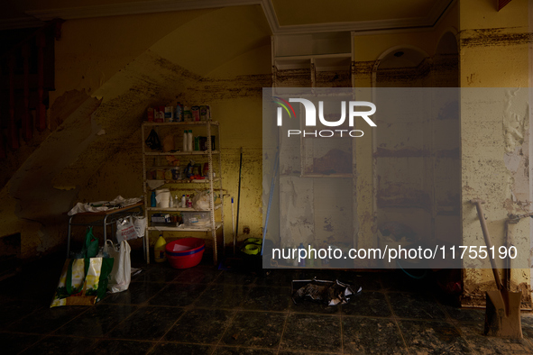 Encarna Jimenez is a victim of the flood in Benetusser, Spain, on november 08, 2024. 