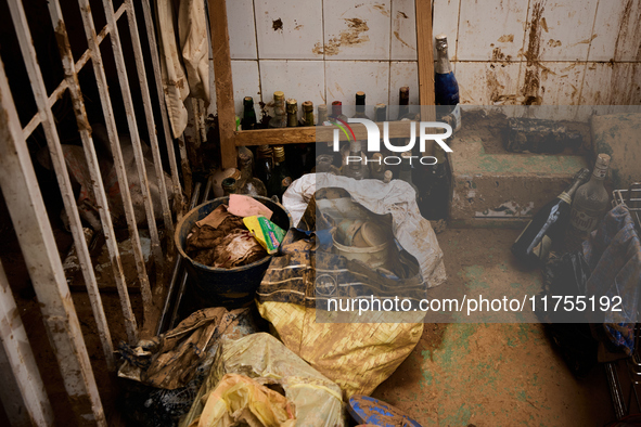 Encarna Jimenez is a victim of the flood in Benetusser, Spain, on november 08, 2024. 