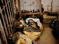 Encarna Jimenez is a victim of the flood in Benetusser, Spain, on november 08, 2024. (