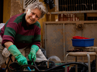 Encarna Jimenez is a victim of the flood in Benetusser, Spain, on november 08, 2024. (