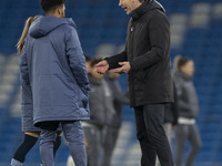 Manchester City W.F.C. manager Gareth Taylor is at full time during the Barclays FA Women's Super League match between Manchester City and T...