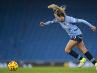 Lauren Hemp #11 of Manchester City W.F.C. is in action during the Barclays FA Women's Super League match between Manchester City and Tottenh...