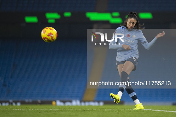 During the Barclays FA Women's Super League match between Manchester City and Tottenham Hotspur at the Etihad Stadium in Manchester, England...