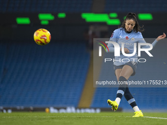 During the Barclays FA Women's Super League match between Manchester City and Tottenham Hotspur at the Etihad Stadium in Manchester, England...