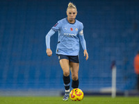 Alex Greenwood #5 of Manchester City W.F.C. is in action during the Barclays FA Women's Super League match between Manchester City and Totte...