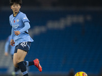 Aoba Fujino #20 of Manchester City W.F.C. participates in the Barclays FA Women's Super League match between Manchester City and Tottenham H...