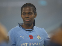 Khadija Shaw #21 of Manchester City W.F.C. participates in the Barclays FA Women's Super League match between Manchester City and Tottenham...