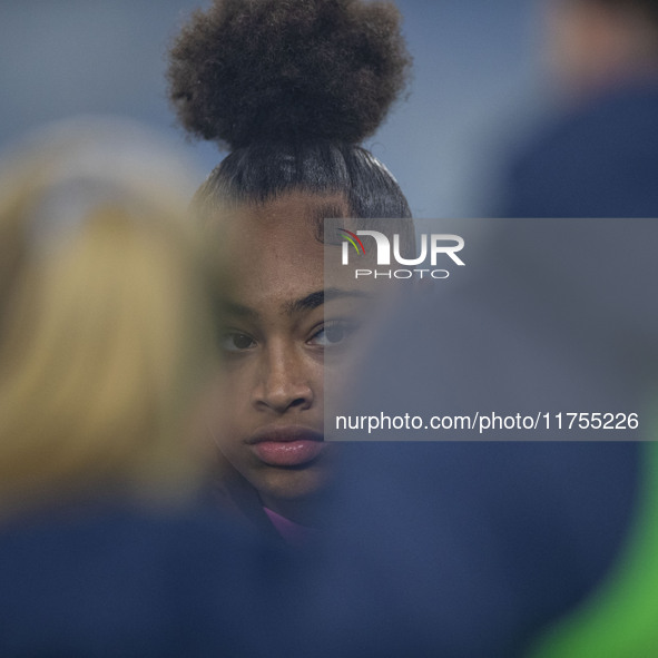 Khiara Keating #35 (GK) of Manchester City W.F.C. participates in the Barclays FA Women's Super League match between Manchester City and Tot...