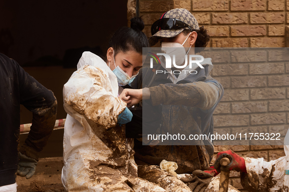 Devastating scenes occur during the Massanassa flood in Massanassa, Spain, on november 08,2024. 