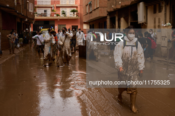 Devastating scenes occur during the Massanassa flood in Massanassa, Spain, on november 08,2024. 