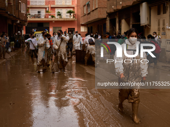 Devastating scenes occur during the Massanassa flood in Massanassa, Spain, on november 08,2024. (