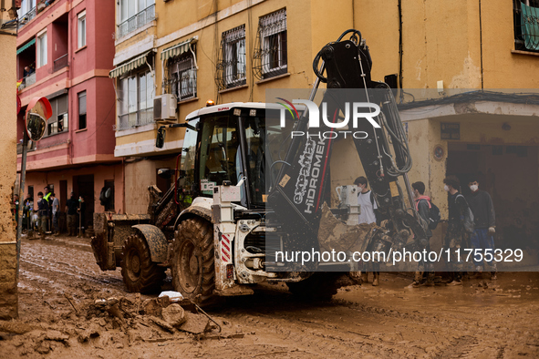 Devastating scenes occur during the Massanassa flood in Massanassa, Spain, on november 08,2024. 