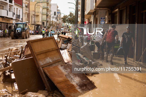 Devastating scenes occur during the Massanassa flood in Massanassa, Spain, on november 08,2024. 