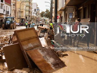 Devastating scenes occur during the Massanassa flood in Massanassa, Spain, on november 08,2024. (