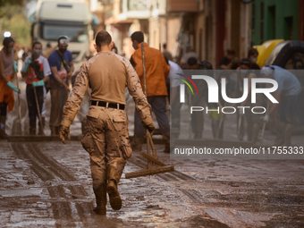 Devastating scenes occur during the Massanassa flood in Massanassa, Spain, on november 08,2024. (