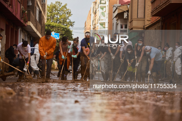 Devastating scenes occur during the Massanassa flood in Massanassa, Spain, on november 08,2024. 