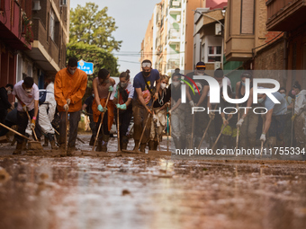 Devastating scenes occur during the Massanassa flood in Massanassa, Spain, on november 08,2024. (